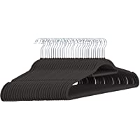 Los mejores  - AmazonBasics - Perchas de terciopelo para trajes con gancio per cravatte- color negro- 30 unidades
